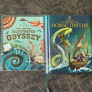 Usborne Illustrated Odyssey and Norse Myths Books
